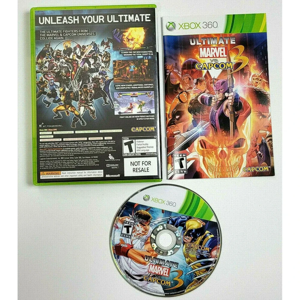 ULTIMATE MARVEL VS. CAPCOM 3 - XBOX 360‎ - COMPLETE!